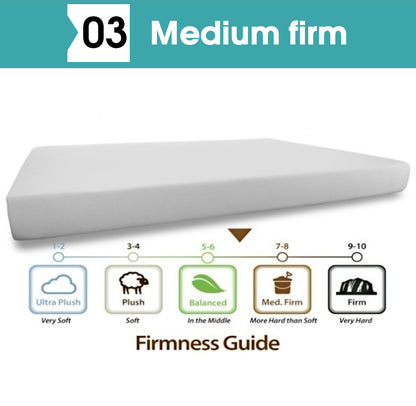 Memory Foam Mattress Topper 25cm Comfort  Washable Cover King