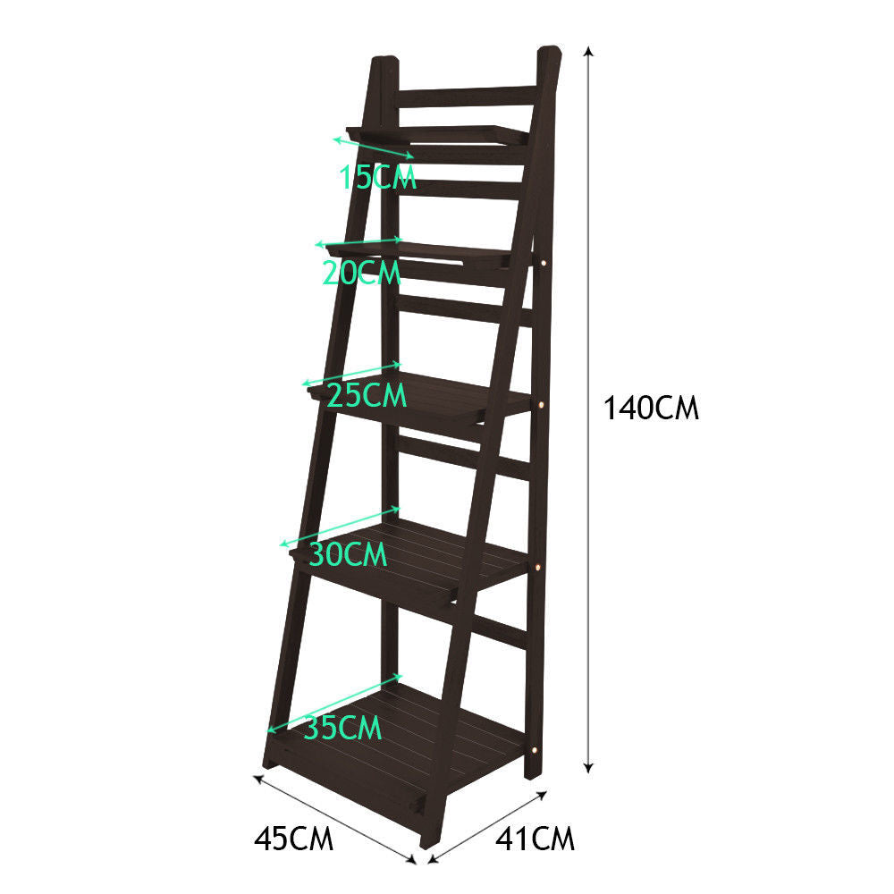3 Tier Ladder Shelf Stand Storage Book Shelves Shelving Display Rack