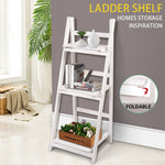 3 Tier Ladder Shelf Stand Storage Book
