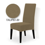 6x Stretch Corduroy Dining Chair Cover Seat Cover Protector Slipcovers Taupe