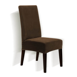 8x Stretch Corduroy Dining Chair Cover Seat Cover Protector Slipcovers Taupe