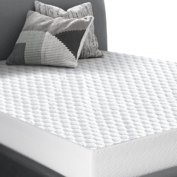  Mattress Protector Topper Polyester Cool Fitted Cover Waterproof Queen