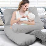Maternity Pregnancy Nursing Sleeping Body Pillow Support Feeding Baby Pink