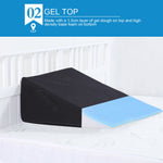 Cool Gel Memory Foam Bed Wedge Pillow Cushion Neck Back Support Sleep with Cover-eg0134-10eg0134-25