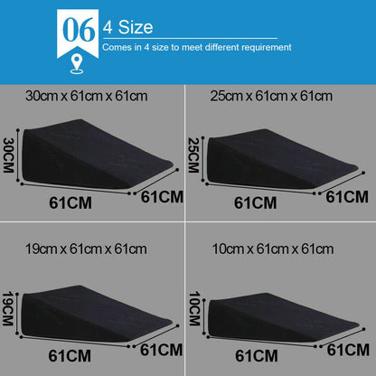 Cool Gel Memory Foam Bed Wedge Pillow Cushion Neck Back Support Sleep with Cover-EG0134-19EG0134-30