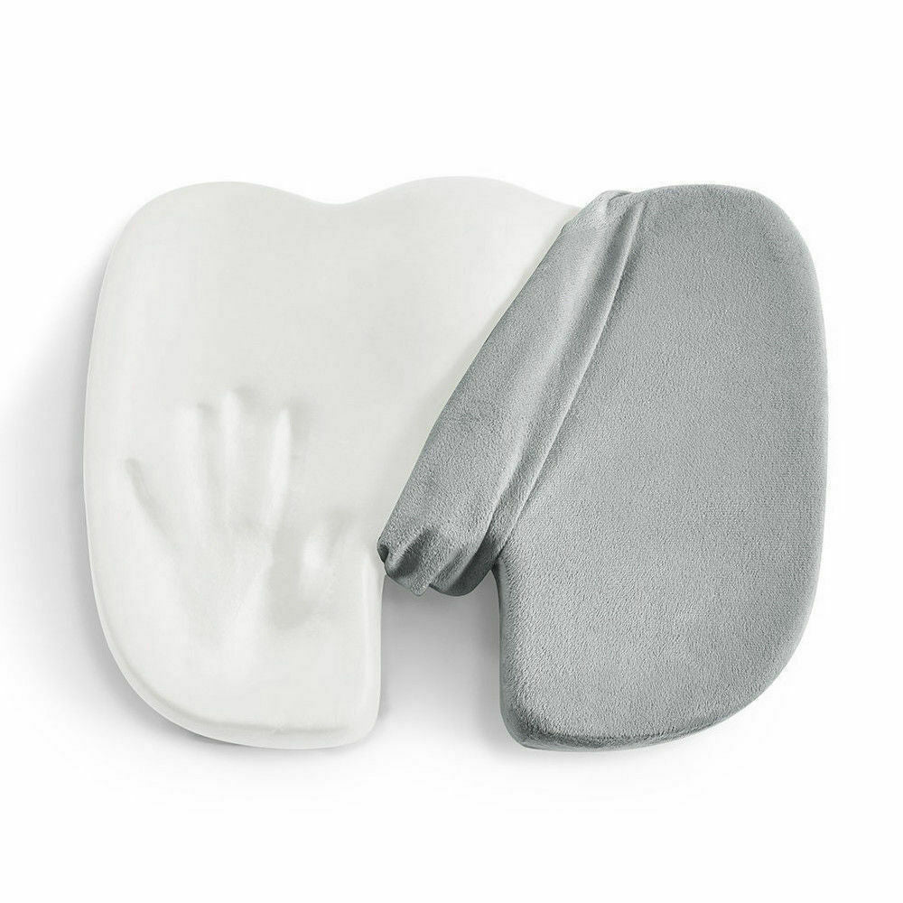 Memory Foam Seat Cushion Lumbar Back Support Orthoped Office Pain Relief Grey