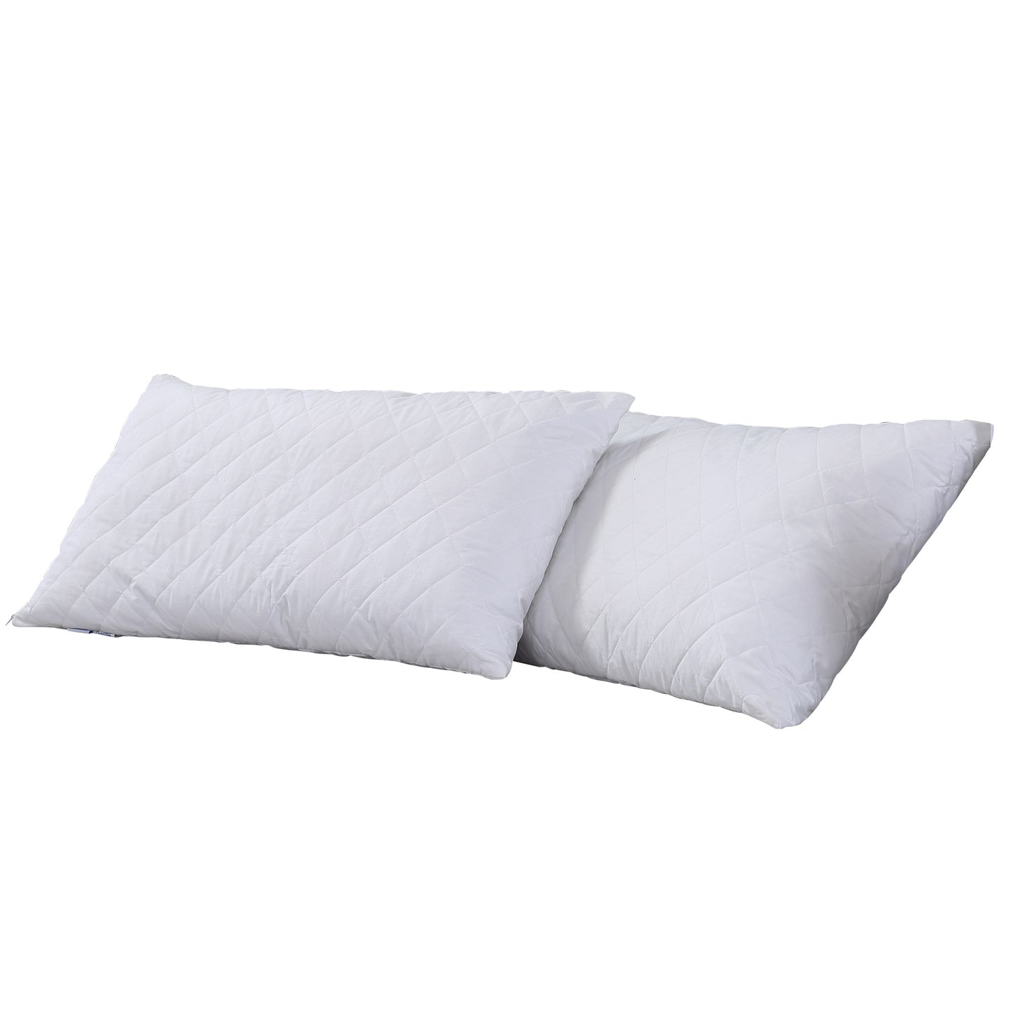 Pillow Protector Pillowcase Cases Cover Cotton Quilted Soft Standard x2