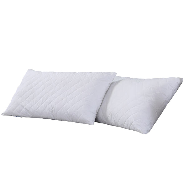  Pillow Protector Pillowcase Cases Cover Cotton Quilted Soft Standard x2