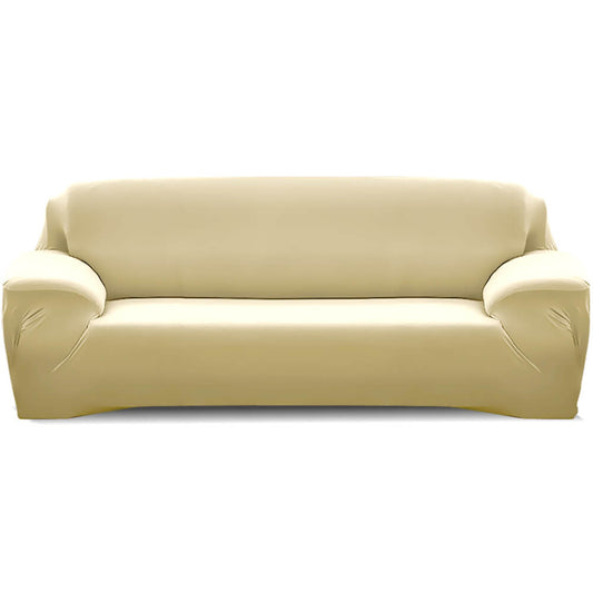 Easy Fit Stretch Couch Sofa Slipcovers Protectors Covers 3 Seater Cream