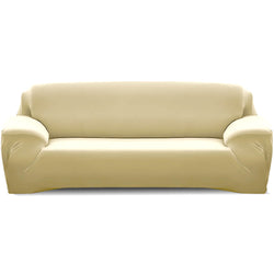 Easy Fit Stretch Couch Sofa Slipcovers Protectors Covers 3 Seater Cream
