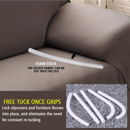 Easy Fit Stretch Couch Sofa Slipcovers Protectors Covers 1 Seater Cream