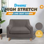 Couch Sofa Seat Covers Stretch Protectors Slipcovers 1 Seater Chocolate