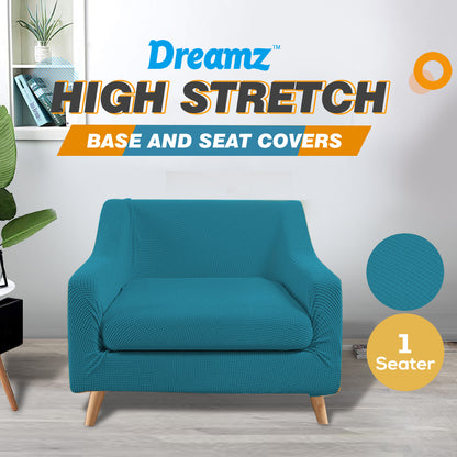 Couch Sofa Seat Covers Stretch Protectors Slipcovers 1 Seater Green
