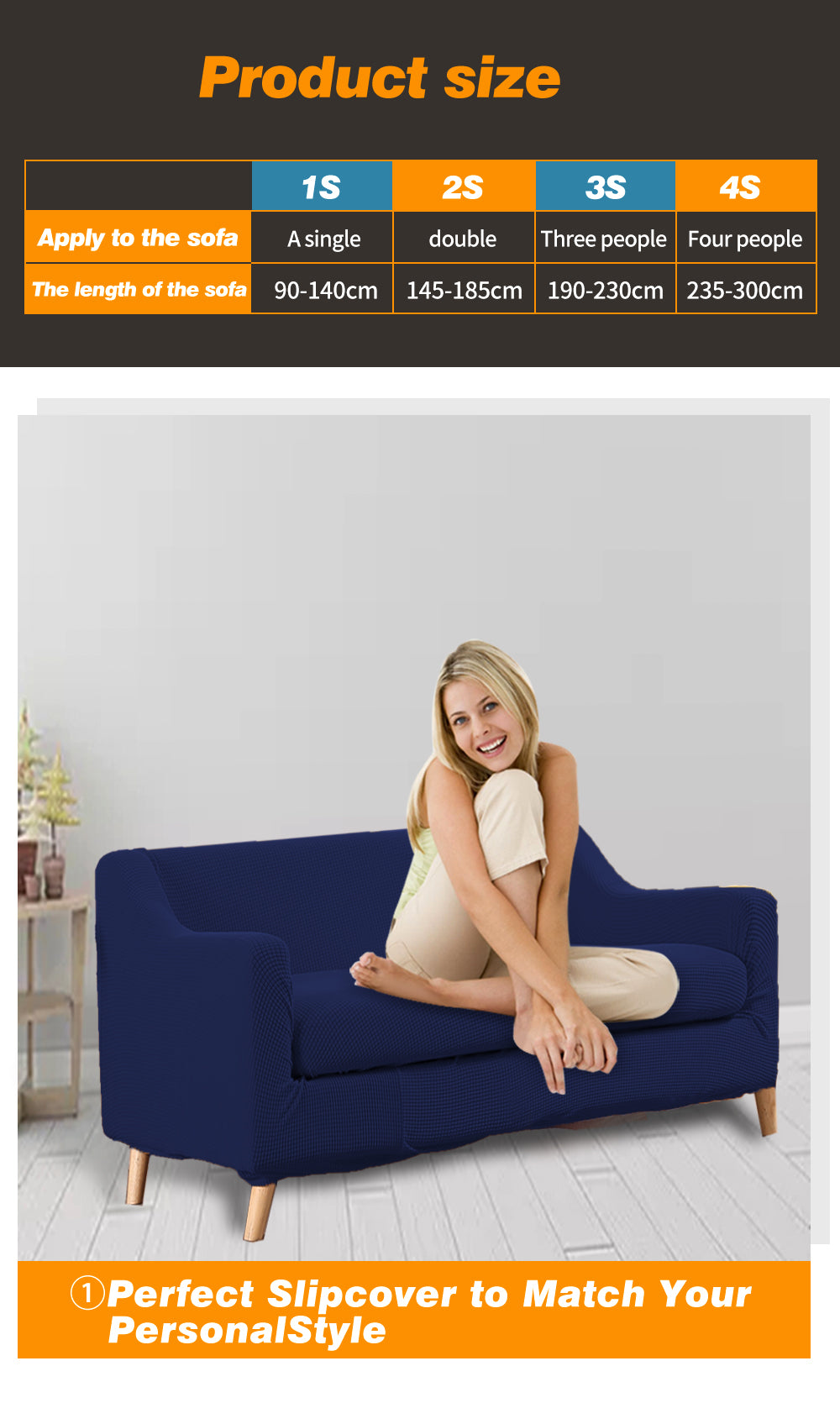 Couch Sofa Seat Covers Stretch Protectors Slipcovers 2 Seater Navy