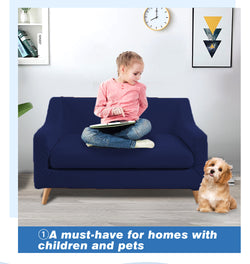 Couch Sofa Seat Covers Stretch Protectors Slipcovers 2 Seater Navy