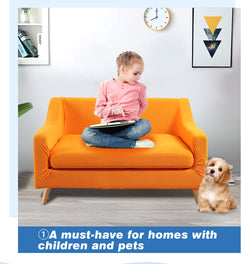 Couch Sofa Seat Covers Stretch Protectors Slipcovers 2 Seater Orange