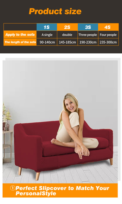 Couch Sofa Seat Covers Stretch Protectors Slipcovers 2 Seater Wine