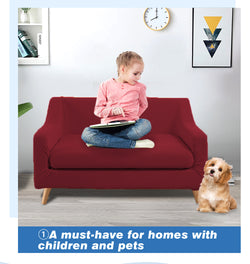 Couch Sofa Seat Covers Stretch Protectors Slipcovers 2 Seater Wine