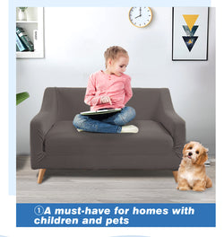 Couch Stretch Sofa Lounge Cover Protector Slipcover 2 Seater Chocolate