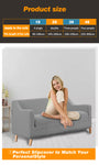 Couch Stretch Sofa Lounge Cover Protector Slipcover 2 Seater Grey