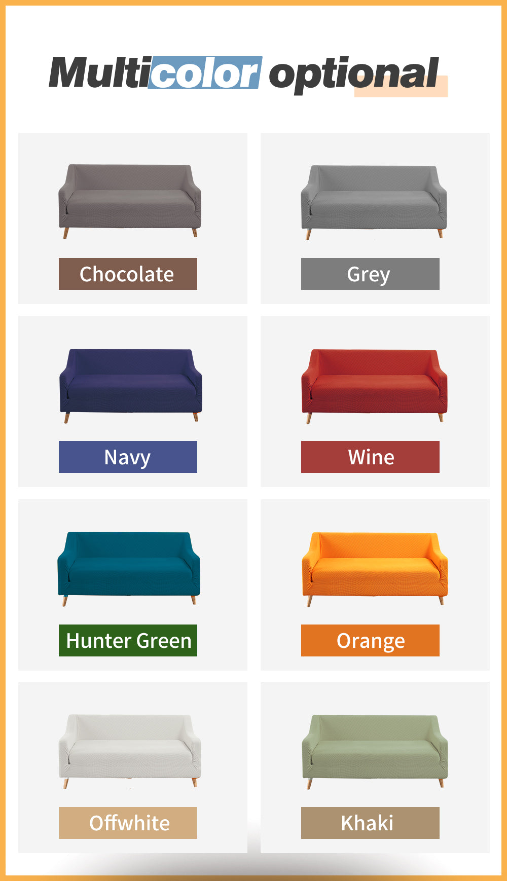 Couch Stretch Sofa Lounge Cover Protector Slipcover 2 Seater Khaki