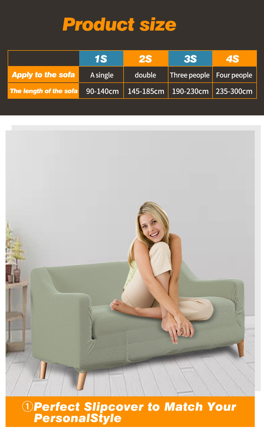 Couch Stretch Sofa Lounge Cover Protector Slipcover 2 Seater Khaki