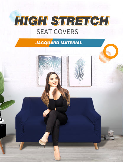 Couch Stretch Sofa Lounge Cover Protector Slipcover 2 Seater Navy
