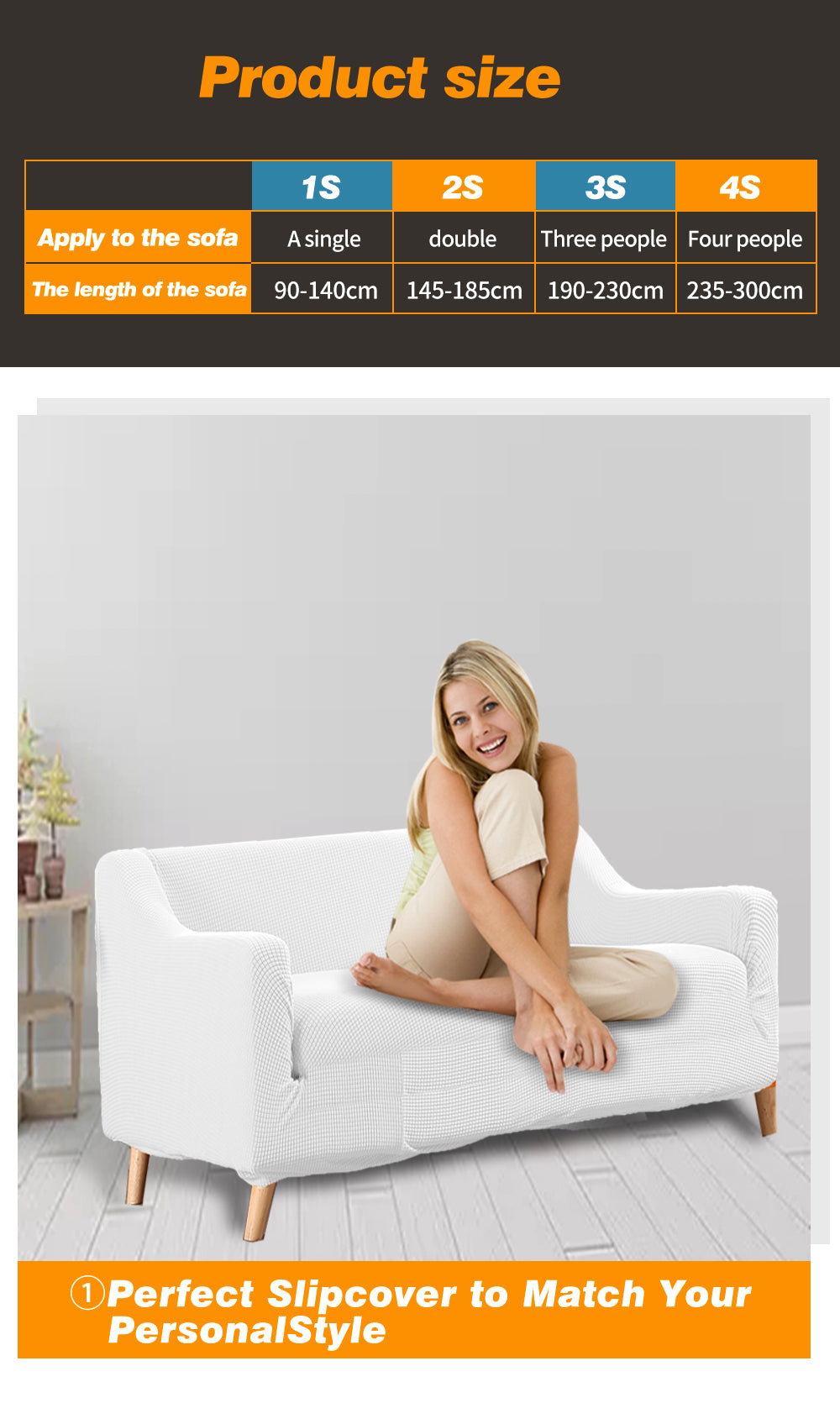 Couch Stretch Sofa Lounge Cover Protector Slipcover 2 Seater Off White