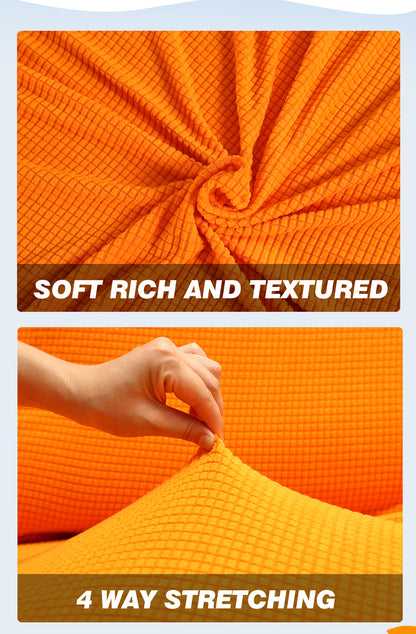 Couch Stretch Sofa Lounge Cover Protector Slipcover 2 Seater Orange