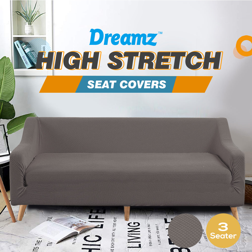 Couch Stretch Sofa Lounge Cover Protector Slipcover 3 Seater Chocolate
