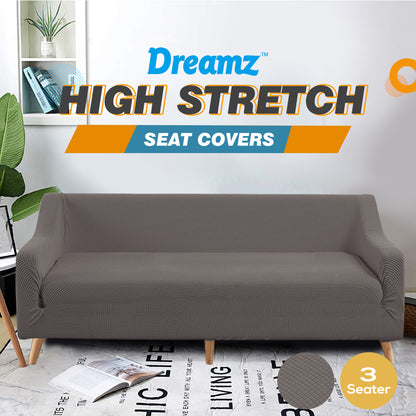 Couch Stretch Sofa Lounge Cover Protector Slipcover 3 Seater Chocolate