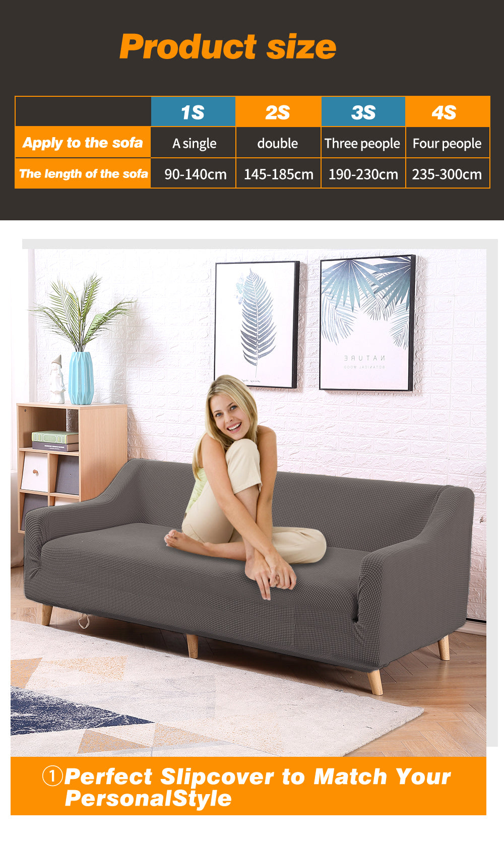 Couch Stretch Sofa Lounge Cover Protector Slipcover 4 Seater Chocolate