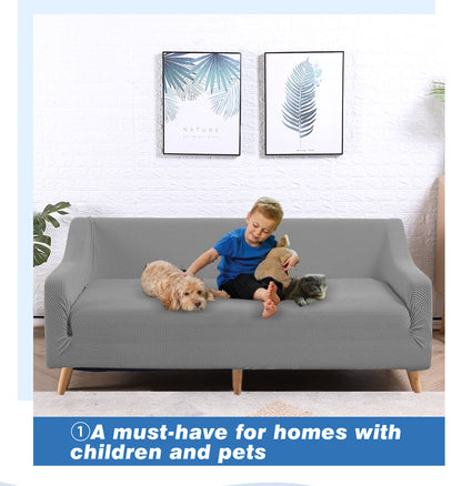 Couch Stretch Sofa Lounge Cover Protector Slipcover 4 Seater Grey