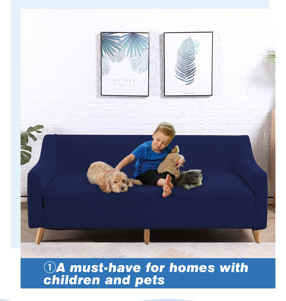 Couch Stretch Sofa Lounge Cover Protector Slipcover 4 Seater Navy