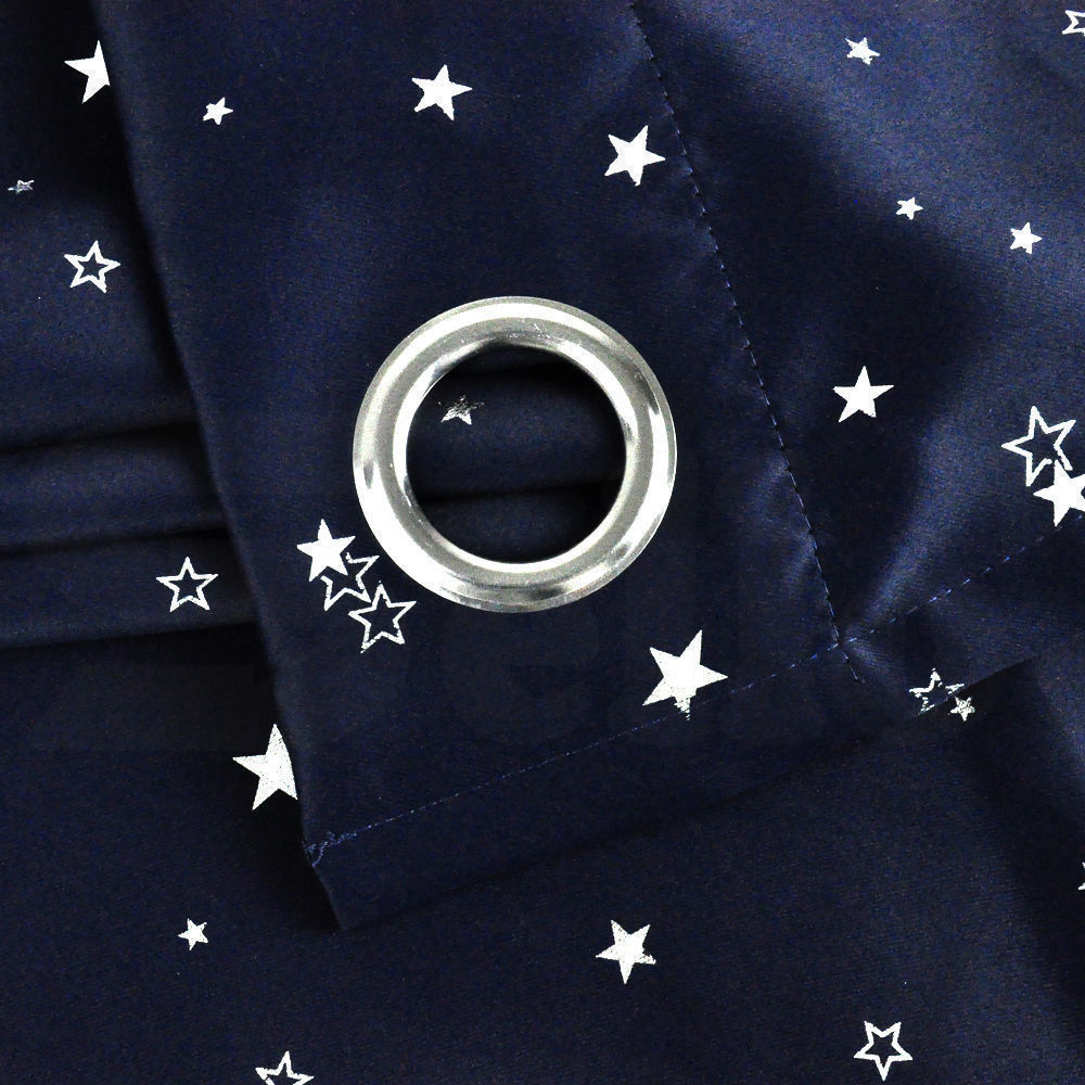Star Blockout Blackout Curtains 3 Layers Eyelet Pure Fabric Room Darkening-EI0405-L-SG