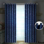 Star Blockout Blackout Curtains 3 Layers Eyelet Pure Fabric Room Darkening