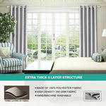Star Blockout Blackout Curtains 3 Layers Eyelet Pure Fabric Room Darkening-EI0405-L-SG