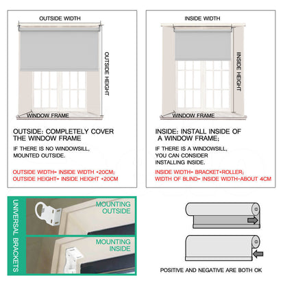 Quality Modern Blockout Roller Blinds Curtain Full Sun Shading Room 90cmx210cm
