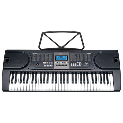 61 Keys Electronic Led Keyboard Piano With Stand - Black