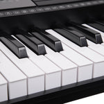 61 Keys Electronic Led Keyboard Piano With Stand - Black