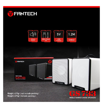 GS733 Desktop Mini Portable USB 2.0 Computer Speaker