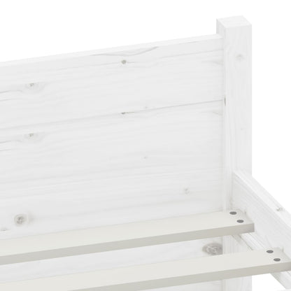 Elegant White Queen/King Single Solid Wood Bed Frame