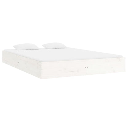 Elegant White Queen/King Single Solid Wood Bed Frame