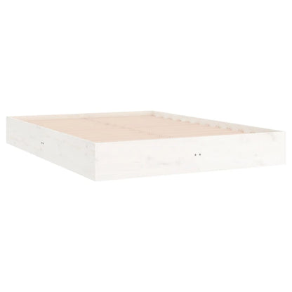 Elegant White Queen/King Single Solid Wood Bed Frame