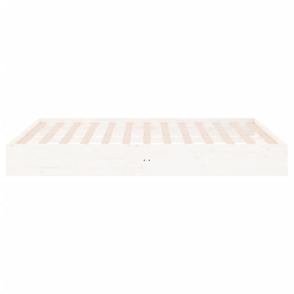 Elegant White Queen/King Single Solid Wood Bed Frame
