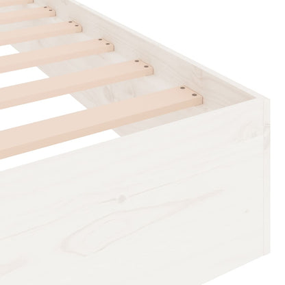 Elegant White Queen/King Single Solid Wood Bed Frame