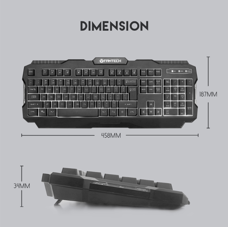 K511 Hunter Pro 104 Keys Gaming Keyboard