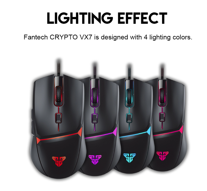FANTECH VX7 CRYPTO wired macro gaming mouse 
