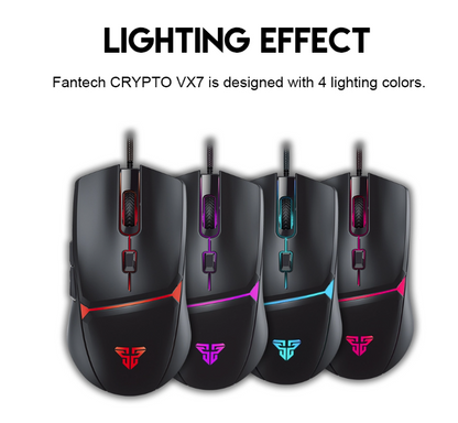 FANTECH VX7 CRYPTO wired macro gaming mouse 
