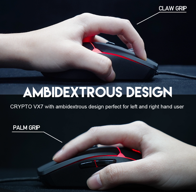 FANTECH VX7 CRYPTO wired macro gaming mouse 
